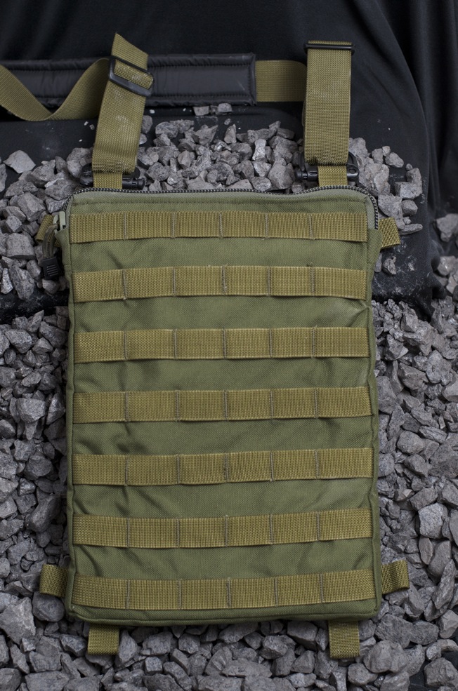 The PALS ladder webbing on both sides of The MOLLE Panel is compatible with all standard MOLLE accessories.